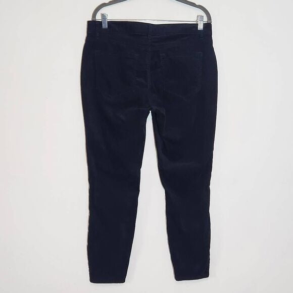 Loft Black Corduroy Pants Size 10 Black Skinny Ankle Corduroy Pants