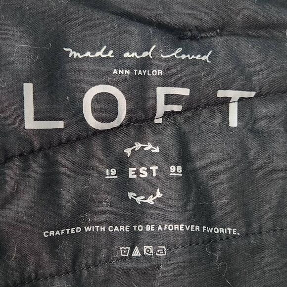 Loft Black Corduroy Pants Size 10 Black Skinny Ankle Corduroy Pants