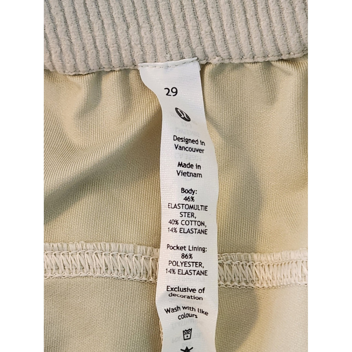 Lululemon Light Khaki Barrel Cargo Pants Size 29
