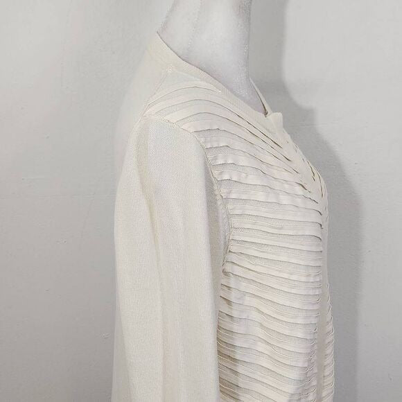 H By Halston Cream Cardigan Sweater Size Medium Cream Sweater