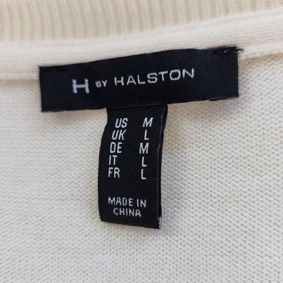 H By Halston Cream Cardigan Sweater Size Medium Cream Sweater