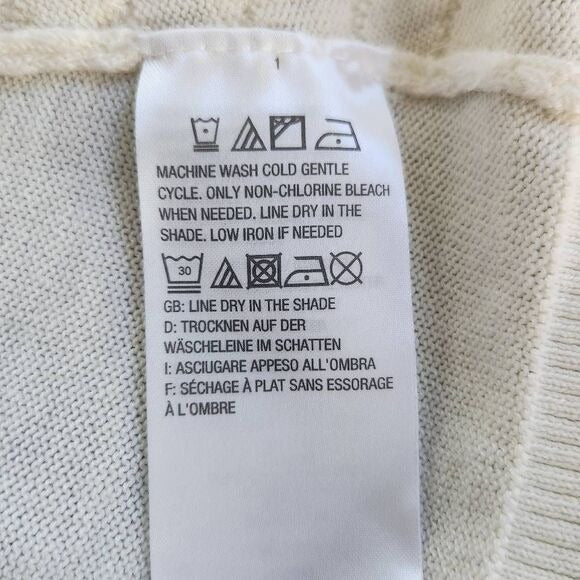 H By Halston Cream Cardigan Sweater Size Medium Cream Sweater