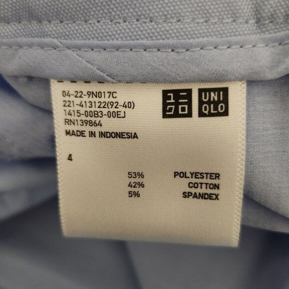 UNIQLO Womens Light Blue Cropped Chino Pants Size 4