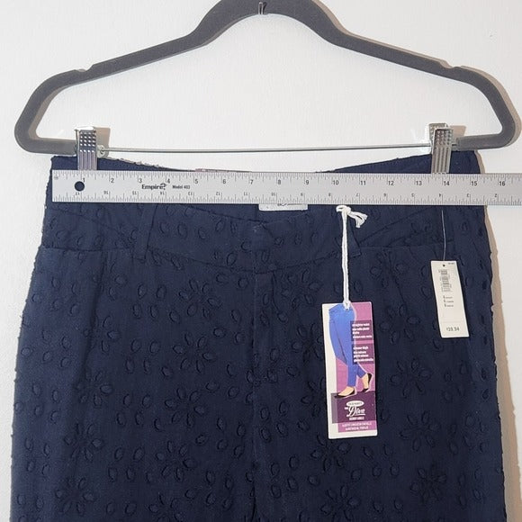 Old Navy Diva Skinny Ankle Navy Eyelet Pants Size 6, New