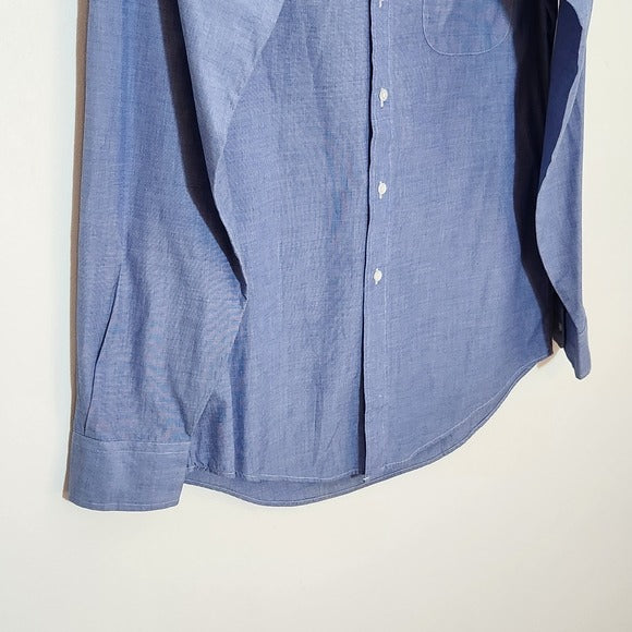 Stafford Blue Dress Shirt with One Pocket Size 15 1/2