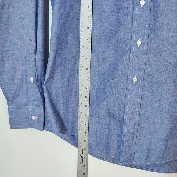 Stafford Blue Dress Shirt with One Pocket Size 15 1/2