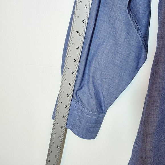 Stafford Blue Dress Shirt with One Pocket Size 15 1/2