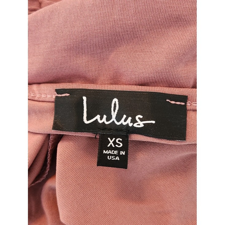 Lulus Rose Pink Sleeveless Romper with Ruffle Hem Size XS NWT