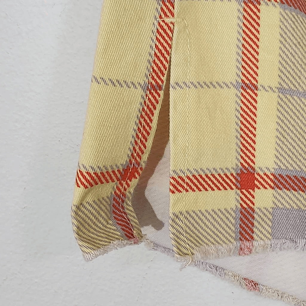 WeWoreWhat Yellow Plaid Shorts NWT Size 26 Plaid High Waist Shorts