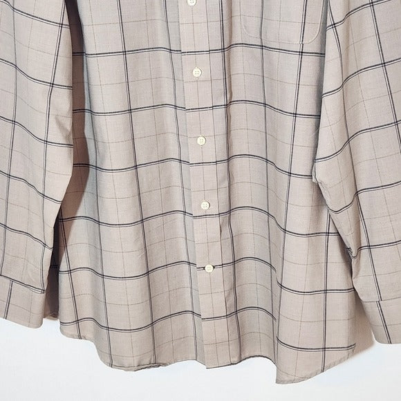 St. John’s Bay Mens Long Sleeve Plaid Shirt Size 3XL Tall