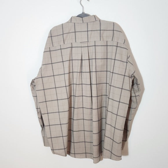 St. John’s Bay Mens Long Sleeve Plaid Shirt Size 3XL Tall