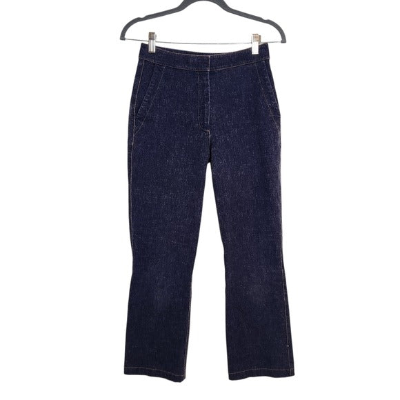 Pearl by Lela Rose Dark Wash Stretch Denim Ankle Jeans Size 0