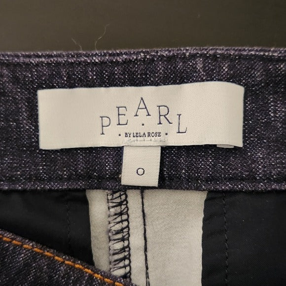 Pearl by Lela Rose Dark Wash Stretch Denim Ankle Jeans Size 0