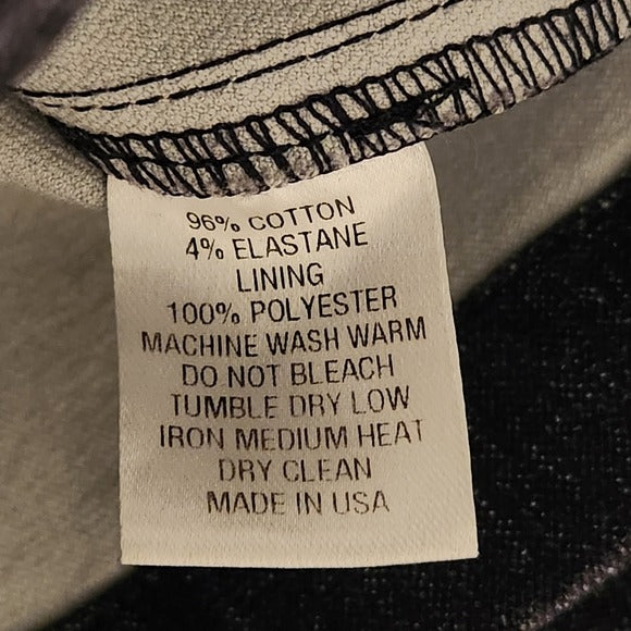 Pearl by Lela Rose Dark Wash Stretch Denim Ankle Jeans Size 0