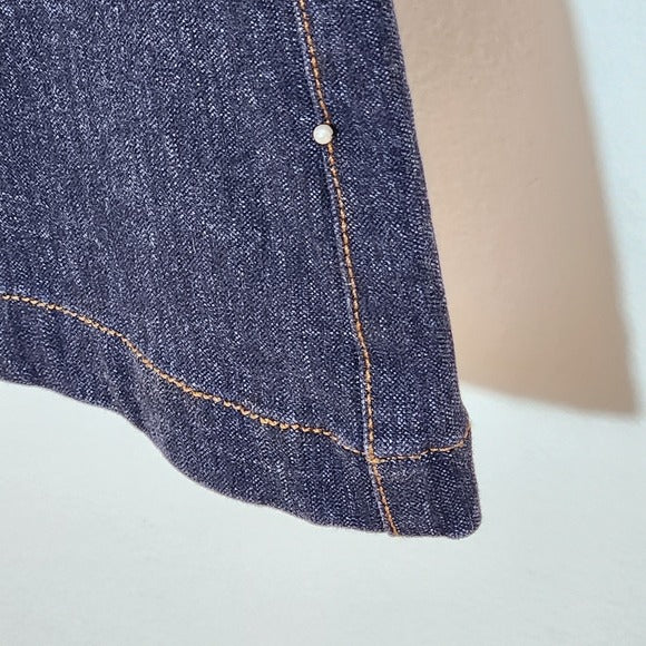 Pearl by Lela Rose Dark Wash Stretch Denim Ankle Jeans Size 0