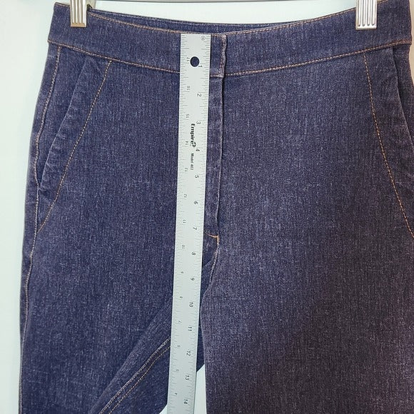 Pearl by Lela Rose Dark Wash Stretch Denim Ankle Jeans Size 0
