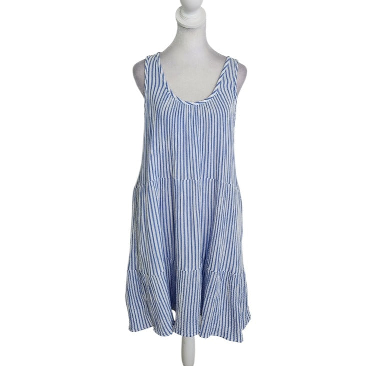 Universal Thread Blue and White Stripe Sleeveless Mini Dress Size XL