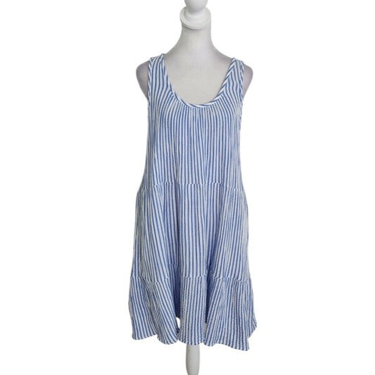 Universal Thread Blue and White Stripe Sleeveless Mini Dress Size XL