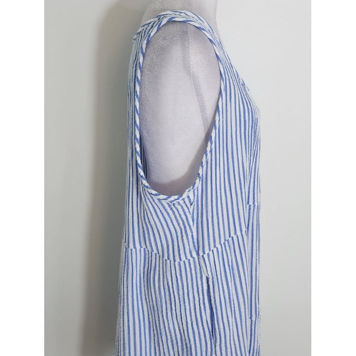 Universal Thread Blue and White Stripe Sleeveless Mini Dress Size XL