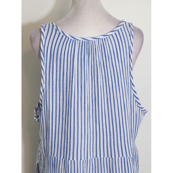 Universal Thread Blue and White Stripe Sleeveless Mini Dress Size XL