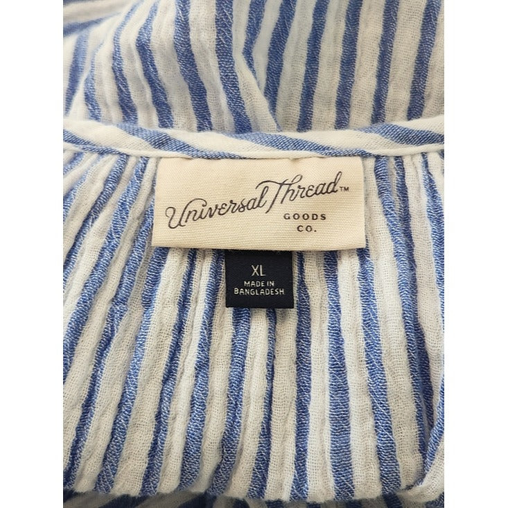 Universal Thread Blue and White Stripe Sleeveless Mini Dress Size XL