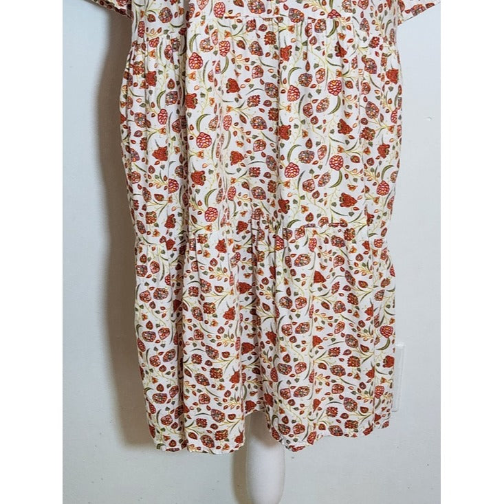 Old Navy White Floral Mini Dress Size Large