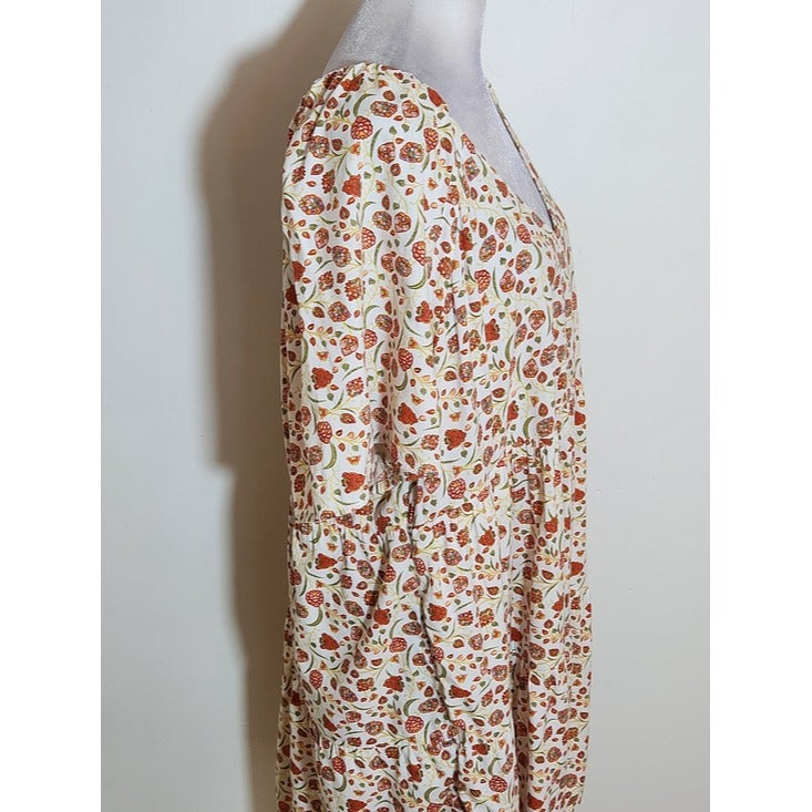 Old Navy White Floral Mini Dress Size Large