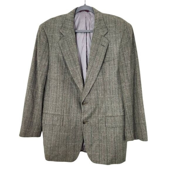 Jos. A. Bank Green Silk Tweed Sport Coat 40S wedding guest jacket Green Blazer
