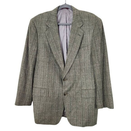 Jos. A. Bank Green Silk Tweed Sport Coat 40S wedding guest jacket Green Blazer