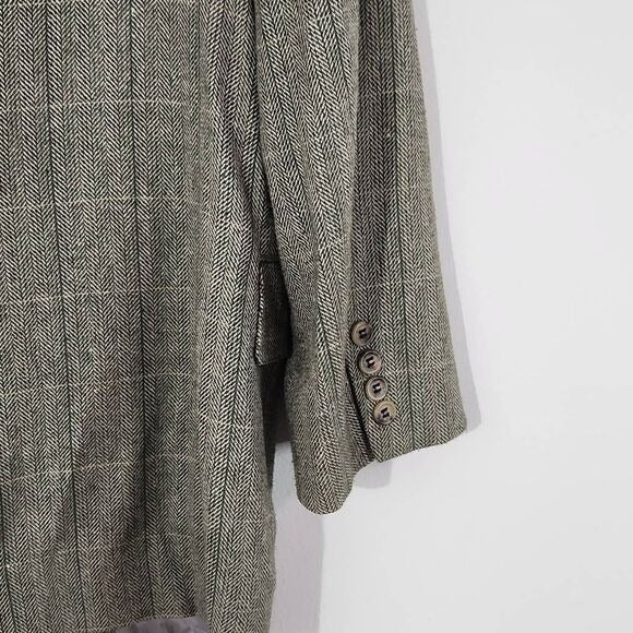 Jos. A. Bank Green Silk Tweed Sport Coat 40S wedding guest jacket Green Blazer