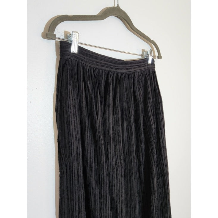 Lulus Black Pleated Maxi Skirt Size Medium NWT