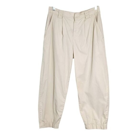 Frame Cream Cropped Barrel Pants Size 29