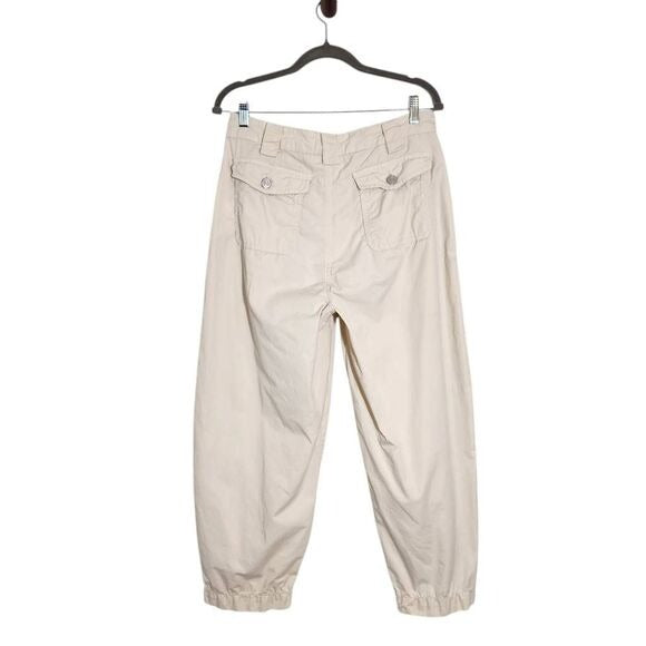 Frame Cream Cropped Barrel Pants Size 29