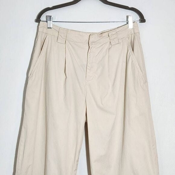 Frame Cream Cropped Barrel Pants Size 29