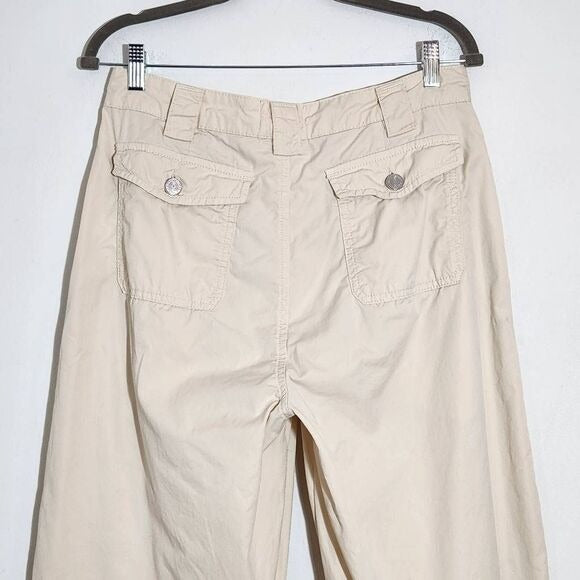 Frame Cream Cropped Barrel Pants Size 29