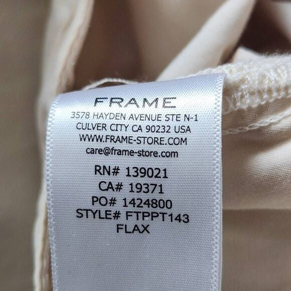 Frame Cream Cropped Barrel Pants Size 29