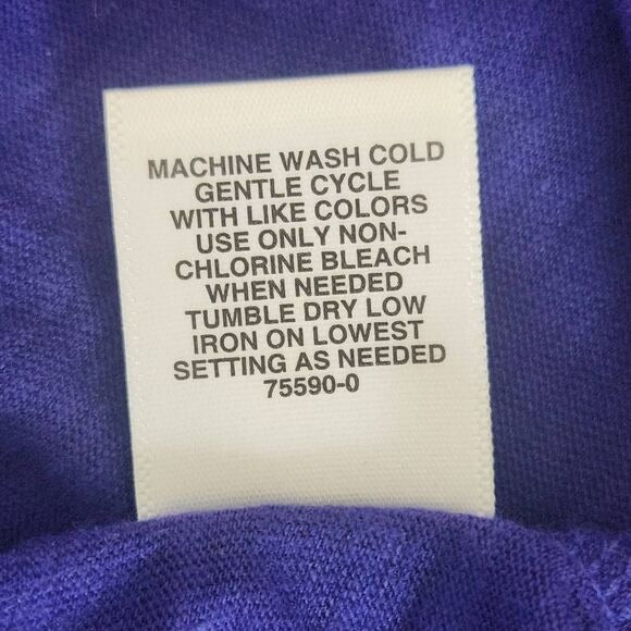 Liz Claiborne Purple T-Shirt with Crochet Lace Detail Size 2X Plus Size Tee New