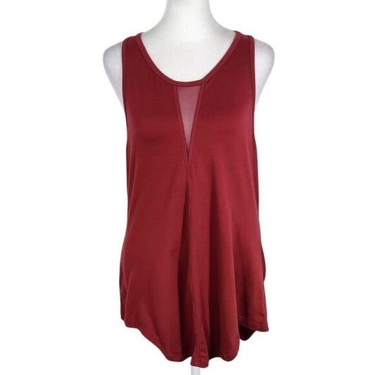 Zyia Oxblood Athletic Tank Top Size XL Burgundy Activewear Top