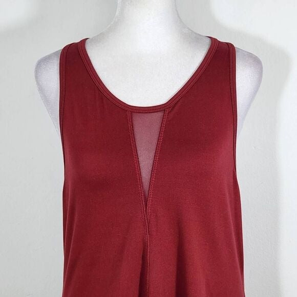 Zyia Oxblood Athletic Tank Top Size XL Burgundy Activewear Top