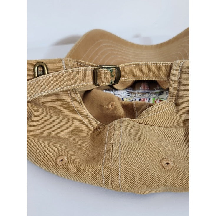 Destin Florida Khaki Embroidered Surfboard Baseball Hat One Size Adjustable