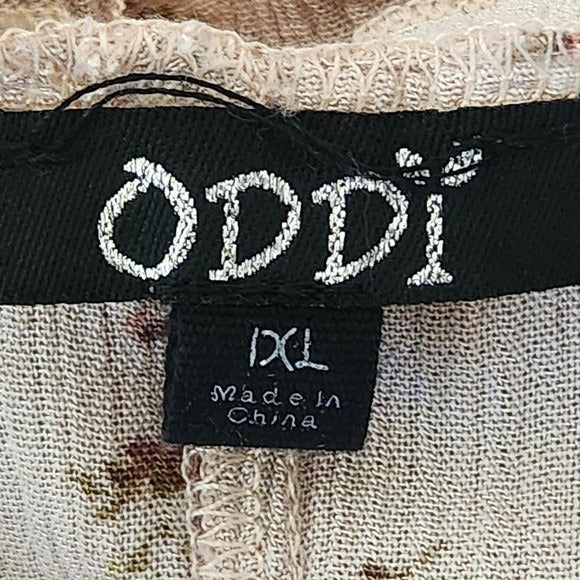 Oddy Pink Floral Ruffle Mini Dress Size 1XL Pink V-neck Ruffle Dress