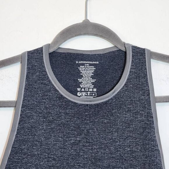 Anthropologie Gray Cropped Tank Top Size Large/XL Gray Tank Top New
