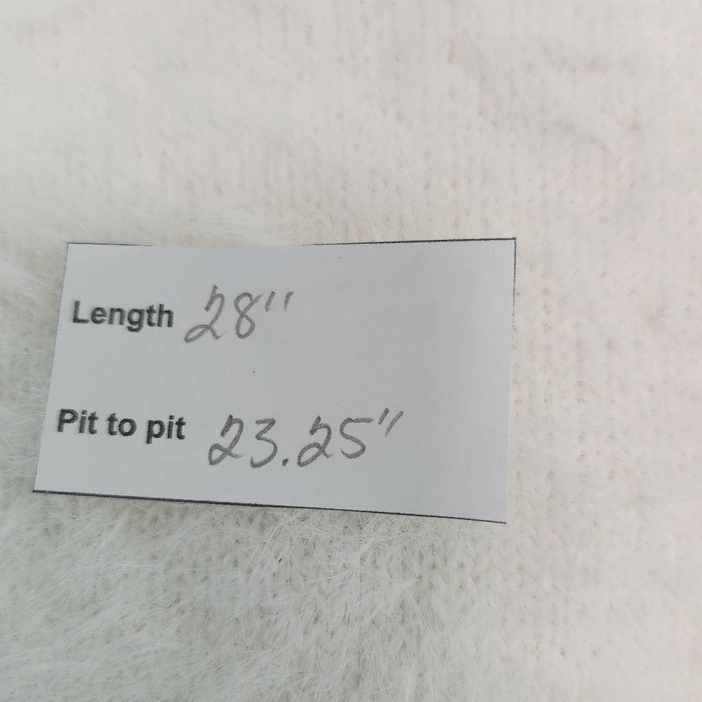 Jessica Simpson Cream Oversized Sweater with Open Back Size Large