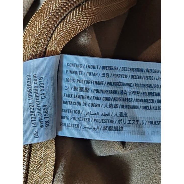 Abercrombie and Fitch Light Brown Faux Leather Pants Size XL