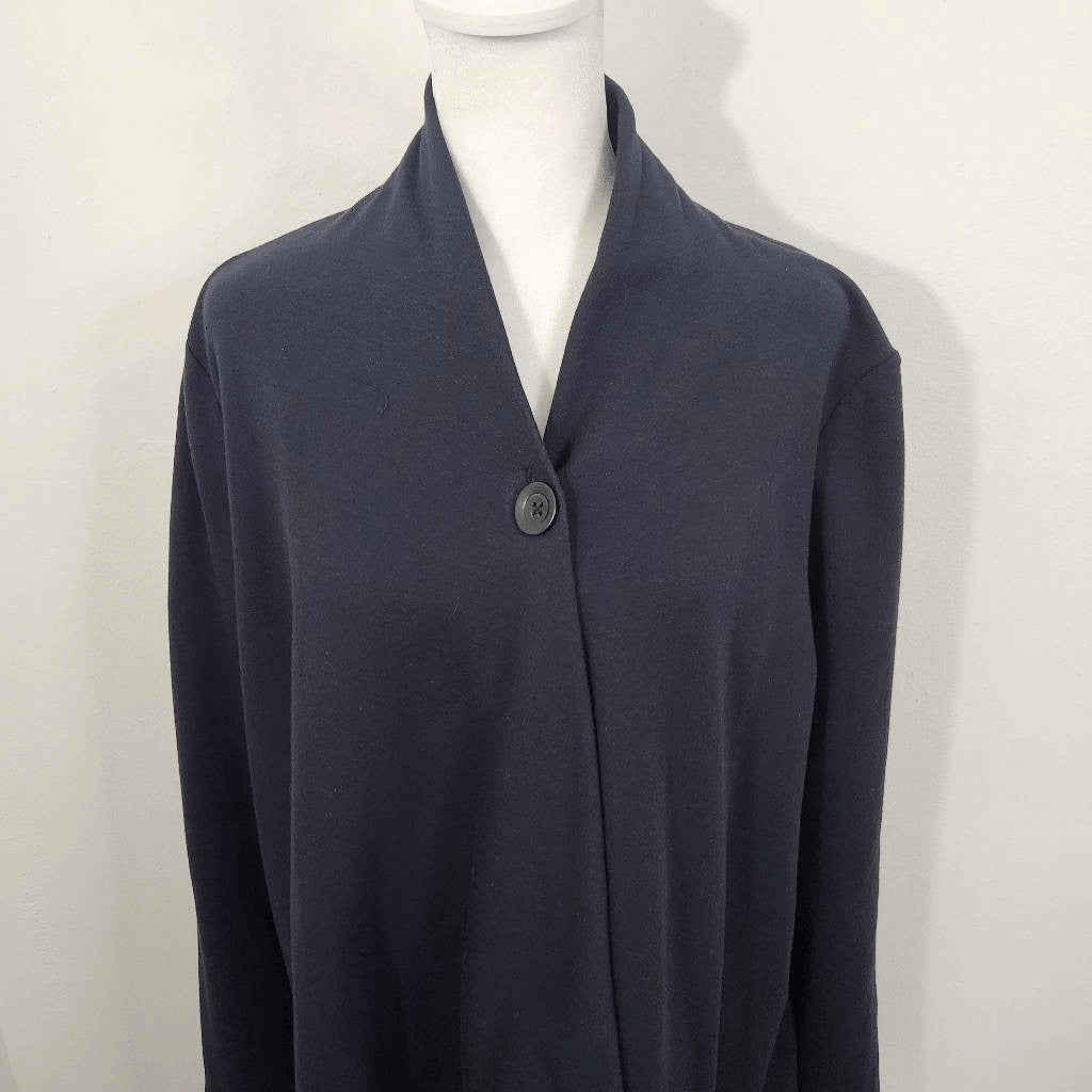 D&Co. Black Cardigan Size Small QVC Black Single Button Cardigan