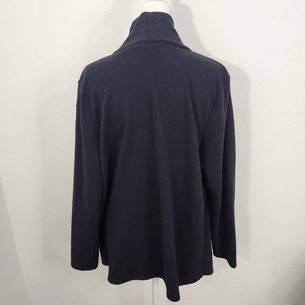 D&Co. Black Cardigan Size Small QVC Black Single Button Cardigan