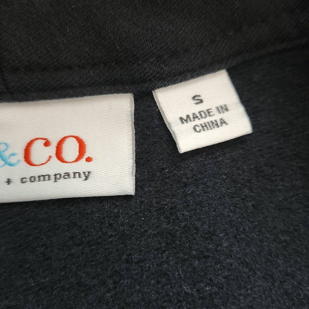 D&Co. Black Cardigan Size Small QVC Black Single Button Cardigan