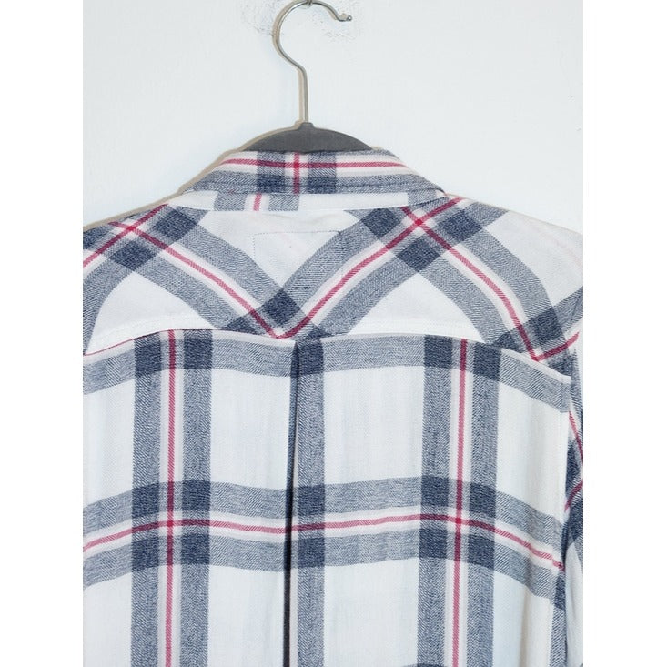 Rails White Plaid Button Down Shirt Size Large