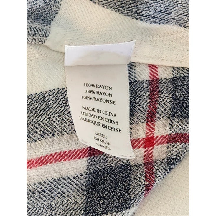 Rails White Plaid Button Down Shirt Size Large