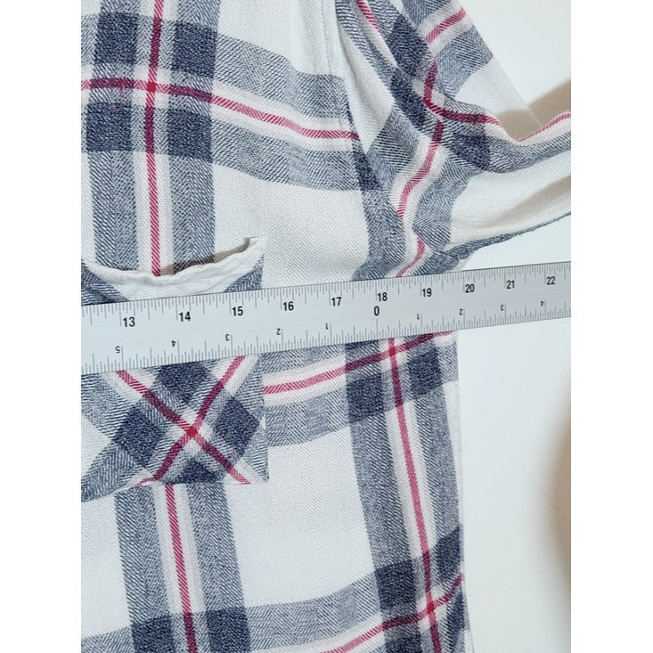 Rails White Plaid Button Down Shirt Size Large